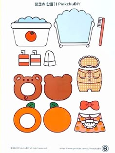 the paper doll is made up of various items