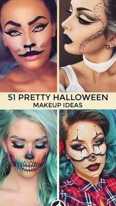 Maquillage Halloween Simple, Beautiful Halloween Makeup, Makeup Clown, Creative Halloween Makeup, Halloweenský Makeup, Halloween Make-up Looks, Cute Halloween Makeup, Beautiful Halloween, Halloween Makeup Ideas