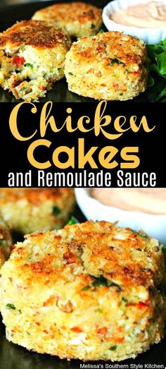 chicken cakes and remoulad sauce are the perfect side dish for any meal