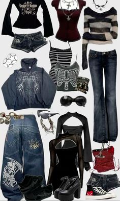 #y2k #grunge #aesthetic #outfits #clothes Y2k Grunge Aesthetic, Trashy Outfits, Downtown Outfits, Outfit Inspo Casual, 2000s Fashion Outfits, Swaggy Outfits, Cute Everyday Outfits, Really Cute Outfits, Clothes And Accessories