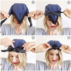 TWO WAYS TO TIE A HEADSCARF. Hair Scarf ... Hair Scarf Tutorial, Bandana Hairstyles Short, Sweet 16 Hairstyles, 40s Hairstyles, Scarf Tutorial, Emo Hair, Hairstyle Gallery