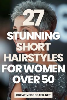 Click for More ➡️ | Save for Later ❤️  Refresh Your Look with the Top Short Hairstyles for Women Over 50 in 2024! Our guide is packed with 27 stunning hairstyles, tailored for the stylish woman over 50.   Choose from edgy pixie cuts to soft, layered bobs, and redefine elegance. Transform your appearance and boost your confidence with a hairstyle that suits your life and style! New Short Hairstyles For Women Over 50, Short Layered Stacked Bob Haircut, Short Hairstyle Women Older Than 50, Short Gray Hairstyles For Women Over 50, Short Grey Hairstyles For Women Over 50, Short Hairstyle Women 50 Plus, Super Short Hairstyles For Women, Short Hair For Thinning Hair Over 50, Short Grey Hair Styles For Women