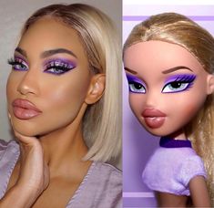 Instagram Makeup Looks, Burgundy Makeup Look, Blonde Halloween, Lady Gaga Makeup, Bratz Doll Makeup, Brown Makeup Looks, Rihanna Makeup, Purple Makeup Looks, Vintage Makeup Looks