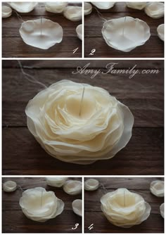 the steps to make a flower out of paper