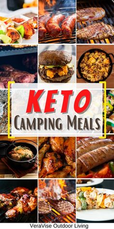 keto camping meals with the title overlay