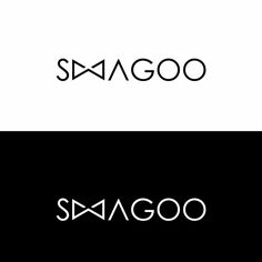 the logo for saagoo is shown in black and white, with an elegant font