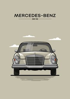 the mercedes benz poster is shown