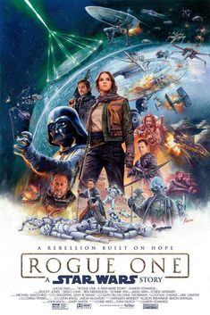 the movie poster for star wars, featuring characters from all over the world and in front of