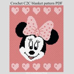 a cross stitch pattern with minnie mouse's head