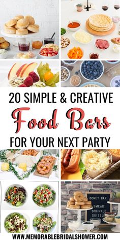 20 simple and creative food bars for your next party