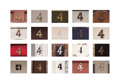 the numbers are arranged in different colors and sizes for each letter to be placed on