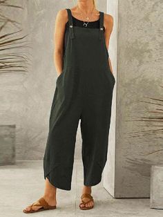 Black Jumpsuit Outfit, Overalls Casual, Womens Jumpsuits Casual, Jumpsuit Casual, Loose Jumpsuit, Jumpsuit Outfit, Romper Outfit, Playsuit Romper, Casual Jumpsuit