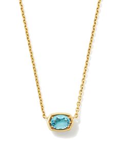 The Marisa 14k Yellow Gold Oval Solitaire Pendant Necklace in Blue Topaz will be a favorite in your jewelry collection for years to come. Inspired by our bestselling birthstone styles, we took 14k gold and genuine stones to craft a personalized pendant that’ll last a lifetime. Swiss blue topaz represents December birthdays, inspiring insight, intuition, and understanding. Metal 14k Yellow Gold Material Swiss Blue Topaz Closure Spring Ring Clasp Size 16" Chain, 2" Extender, 0.21""L X 0.28""W Pend Gold Topaz Necklace, Blue Topaz Necklace Pendants, Gold Topaz, Blue Topaz Necklace, Solitaire Pendant Necklace, Topaz Necklace, Personalized Pendant, Swiss Blue Topaz, Solitaire Pendant