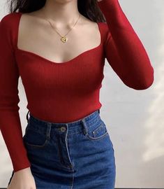 Red Top Outfit, Causual Outfits, Casual Chic Outfit, Red Outfit, Red Top, Casual Style Outfits