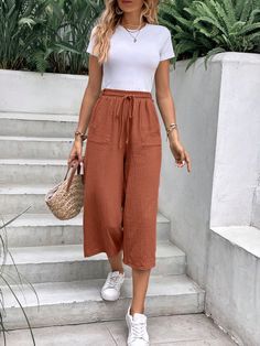 Long Summer Pants, Whimsical Dress, Leg Pants Outfit, Summer Pants, Women Pants, Outfit Casual, Two Piece Outfit