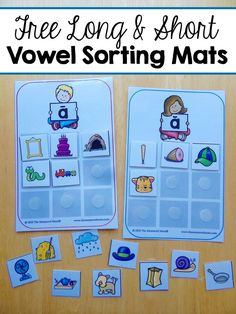 some sort of sight words that are being used to spell the word voie sorting mats