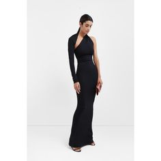 in stock Marcella Nyc, Caterina Dress, Minimalist Clothing, Maxi Dress Designs, One Shoulder Gown, Timeless Dress, Long Sleeve Gown, Minimalist Dresses, Extra Long Sleeves