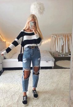 Trendy Fall Outfits, Causual Outfits, Teenager Outfits, Teenage Fashion Outfits, Teen Fashion Outfits, Winter Fashion Outfits, College Outfits, Looks Vintage, Retro Outfits