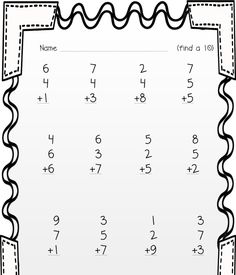 a printable worksheet for addition to help students learn how to count numbers