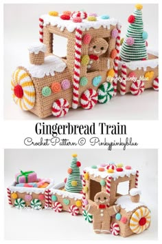 Crochet Christmas Train Amigurumi Patterns FREE AND PAID Train Amigurumi Free Pattern, Train Crochet Pattern, Crochet Gingerbread Train, Crochet Christmas Train Free Pattern, Crochet Train Pattern, Train Crochet Pattern Free, Crochet Christmas Train, Gingerbread Crochet Pattern Free, Xmas Crochet Patterns Free