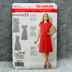 a woman's dress sewing pattern from the front