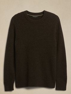 Inspired by traditional Shetland sweaters, this beautiful ribbed-knit sweater is cleverly crafted from a sumptuous blend of warm, luxurious wool to keep you cozy on all cold-weather adventures.  FROM ITALY'S FILPUCCI MILL: Fueled by a tradition of cr Mens Fall Sweaters, Dark Academia Men, Sweater Outfits Men, Mens Knit Sweater, Mens 1/4 Zip, Pants Outfit Men, 1/4 Zip Sweater, Mens Cardigan Sweater, Mens Casual Dress Outfits