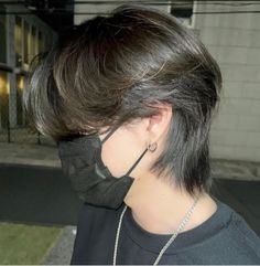 Japanese Wolfcut Men, Asian Mullet Straight Hair, Straight Haircut Ideas Men, Mullet Hairstyle Men Asian, Overgrown Two Block Haircut, Korean Mullet Haircut For Women, Two Block Haircut Short, Long Two Block Haircut