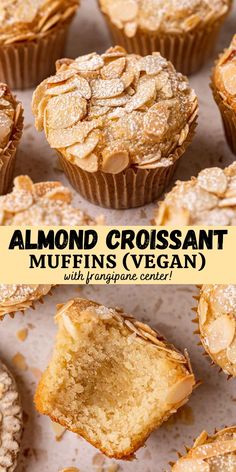 an image of almond croissant muffins vegan