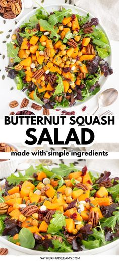 butternut squash salad made with simple ingredients