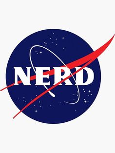 the logo for nerdd is shown in red and blue with an orange stripe