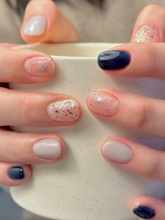 Korean Nail Designs, Korean Nail, Korean Nail Art, Milky Nails, Hello Nails, Subtle Nails