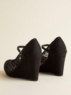 Goth Shoes, Unique Fits, High Wedges, Platform Wedge Sandals, Platform Wedge, Mesh Panel, Platform Wedges, Cute Shoes, Nice Shoes