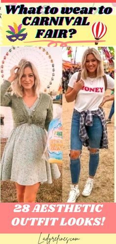 What to wear to carnival party Cute State Fair Outfit, Fair Outfit Ideas Carnival Aesthetic, Carnival Date Outfit Summer, Outfits To Wear To A Carnival, Outfits For Carnival Fair, County Fair Outfit Fall, Outfit For Fairground, Mom Fair Outfit, Outfits To Wear To The Fair Summer