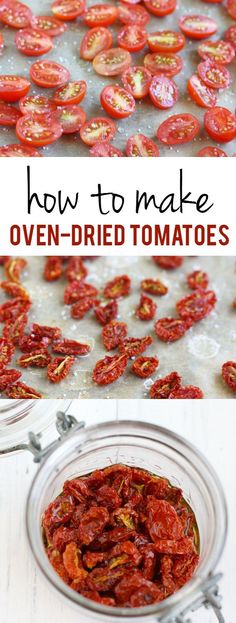 how to make oven dried tomatoes