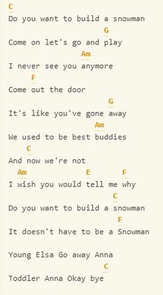 an old song with the words'do you want to build a snowman? '