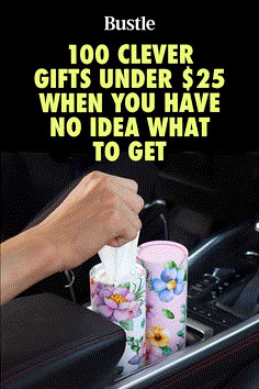 someone is cleaning their car's cup holders with the words, $ 25 gifts under $ 25 when you have no idea what to get