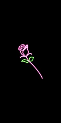 Neon Asthetics Wallpaper, Neon Rose Wallpaper, Neon Art Painting, Rose Tumblr, Creative Story Ideas, Black Background Design, Neon Rose, Emoji Art, Unicorn Wallpaper