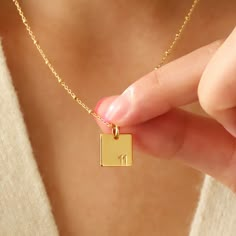 Engraved necklace 11:11 Necklace, Gold Engraved Necklace, Number Angel, Number Jewelry, Favorite Number, Number Necklace, Engraved Pendant, Initial Necklace Gold, Personalized Pendant