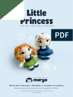 the little princess book is shown with an image of two small dolls in blue dresses