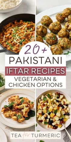 the cover of 20 + pakistan iftar recipes vegetarian and chicken options by tea & turmic