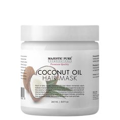 Coconut Hair Mask, Damaged Hair Diy, Oil Hair Mask, Coconut Oil Skin Care, Repair Damaged Hair, Coconut Oil Hair Mask, Hair Mask For Damaged Hair, Coconut Hair, Natural Hair Mask