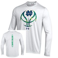 a white long sleeve shirt with the words, north carolina on it and an image of a basketball