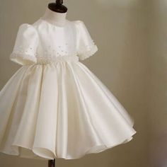 Girl Dresses Party Princess Toddler Baby Baptism Christening Birthday Ball Gowns | eBay Girls Baptism Dress, Куклы American Girl, Girls Ball Gown, Satin Flower Girl Dress, First Birthday Dresses, Baptism Dress, Christening Dress, White Dress Party