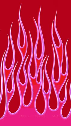 pink flames on a red background