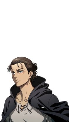 an anime character with long hair wearing a hoodie