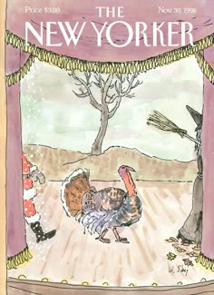 the new yorker magazine cover with a turkey