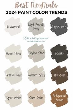 the best neutral paint colors for your home and office, including grays, browns, whites