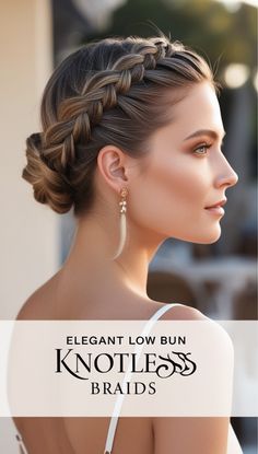 Gorgeous Side Braid with Curls 🌼 Low Bun Braid, Side Braid With Curls, Braid With Curls