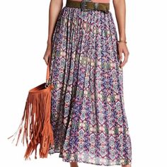 Nwot I Purchased This Multicolored Skirt On Nordstrom Rack Site Hautelook During A Flash Sale And Never Wore It But Waited Too Long To Return It. Now I Am Pregnant And Can’t Wear It. It’s Beautiful And Online For Sale Right Now For $84. I Just Want To Get Back What I Paid For It. See Link Https://Shopraga.Com/Products/Mumbai-Maxi-Skirt Item Details Size Small 100% Viscose High Waist Draped Maxi Skirt Hand Wash Cold And Lay Flat To Dry I Am Pregnant, Flash Sale, Blue Purple, Lay Flat, Mumbai, Nordstrom Rack, Maxi Skirt, Blue And Purple, Right Now