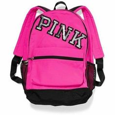 Vs Pink Backpack, Pink Backpack Victoria Secret, Pink Cars, Pink Car Accessories, Cars Accessories, Pink Outfits Victoria Secret, Pink Campus, Mesh Backpack, Laptop Travel